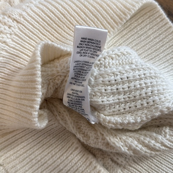 Splendid Collection Women’s Cable Knit Cashmere Blend Sweater in Cream Size XS - Picture 10 of 11